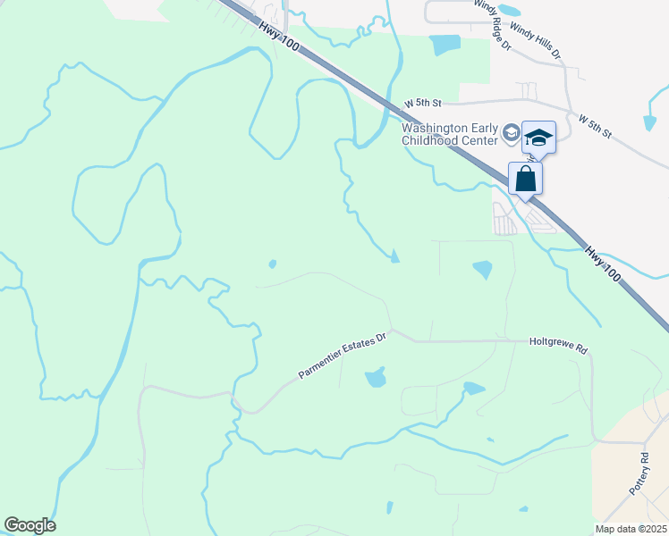 map of restaurants, bars, coffee shops, grocery stores, and more near 2491 Holtgrewe Road in Washington