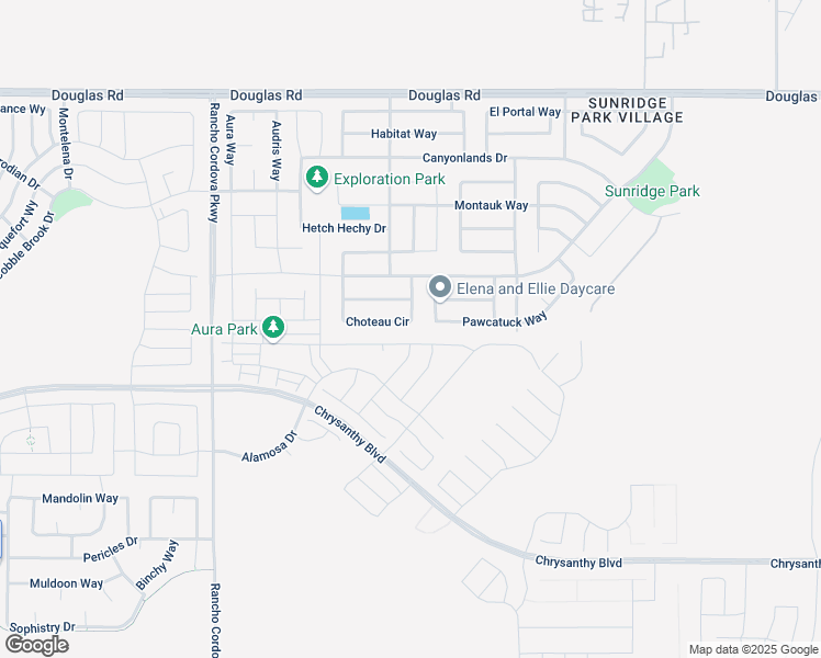 map of restaurants, bars, coffee shops, grocery stores, and more near 4167 Choteau Cir in Rancho Cordova