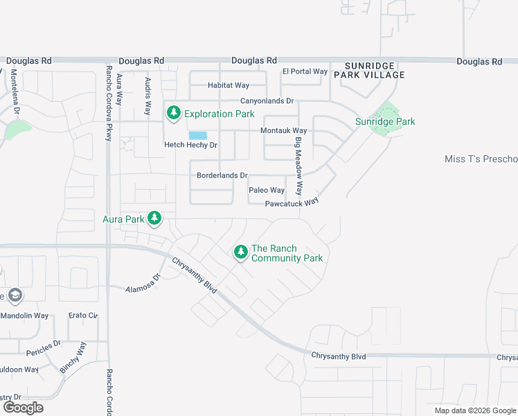 map of restaurants, bars, coffee shops, grocery stores, and more near 12300 Pawcatuck Way in Rancho Cordova
