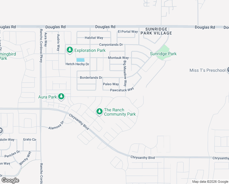 map of restaurants, bars, coffee shops, grocery stores, and more near 12324 Pawcatuck Way in Rancho Cordova