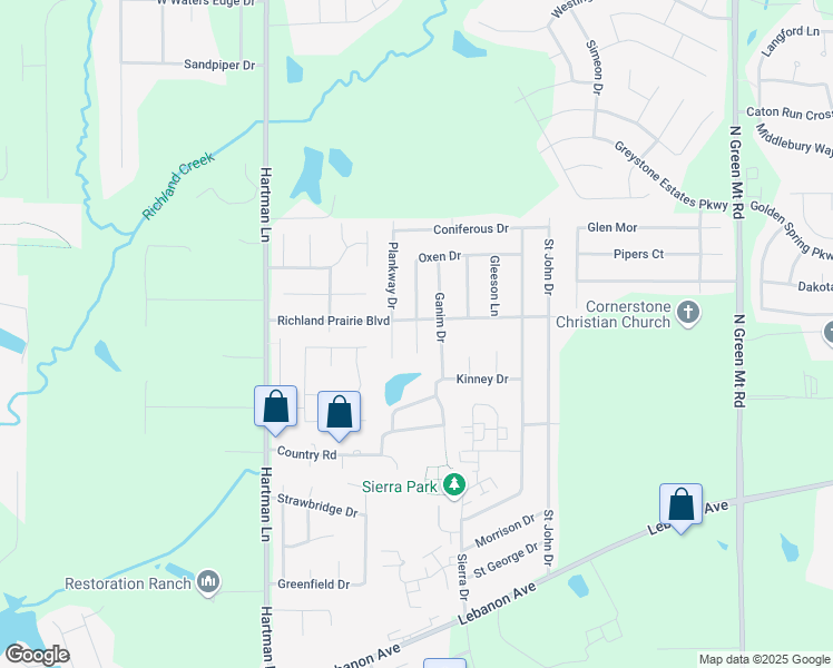 map of restaurants, bars, coffee shops, grocery stores, and more near 613 Oxen Court in Belleville