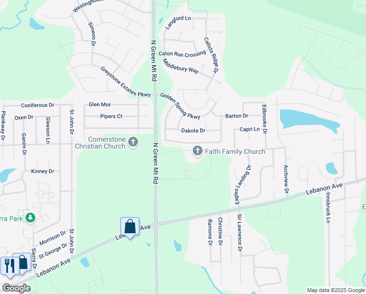 map of restaurants, bars, coffee shops, grocery stores, and more near 3481 Chippewa Drive in Belleville