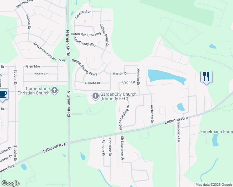 map of restaurants, bars, coffee shops, grocery stores, and more near 3510 Harbor Way in Belleville