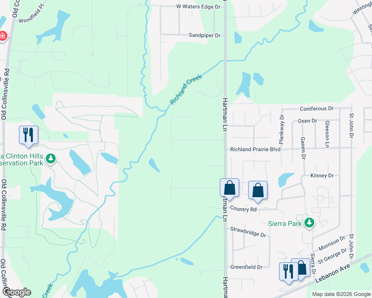 map of restaurants, bars, coffee shops, grocery stores, and more near 4 Prairie View Road in Belleville