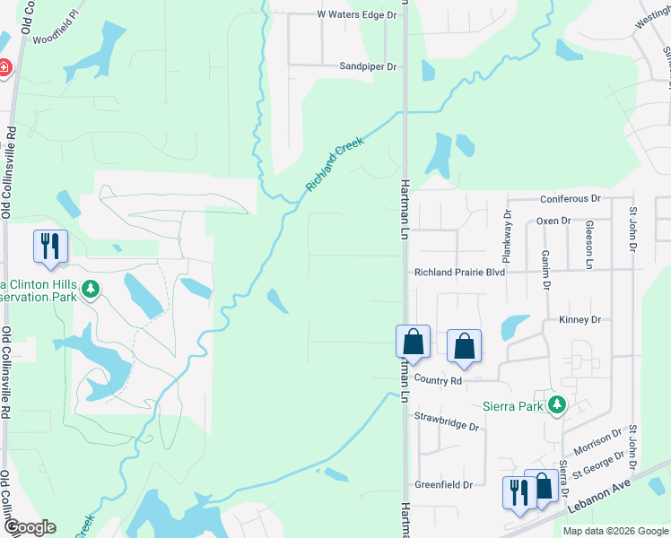 map of restaurants, bars, coffee shops, grocery stores, and more near 4 Prairie View Road in Belleville