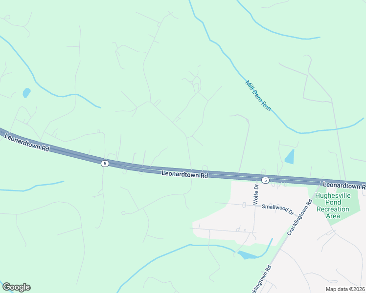 map of restaurants, bars, coffee shops, grocery stores, and more near 5655 Huckleberry Drive in Bryantown