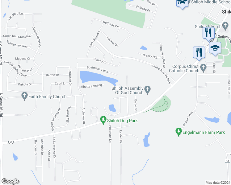 map of restaurants, bars, coffee shops, grocery stores, and more near 3788 Harbor Way in Belleville