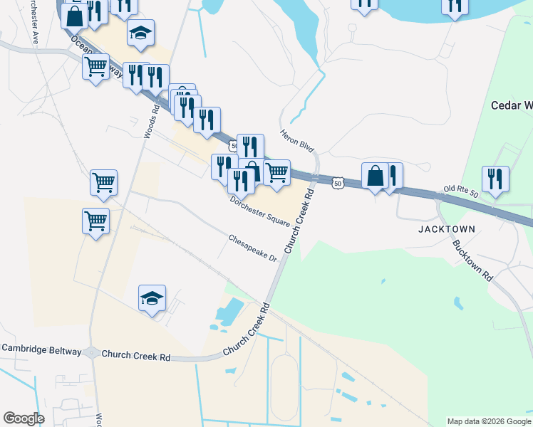 map of restaurants, bars, coffee shops, grocery stores, and more near 2799 Airpax Road in Cambridge
