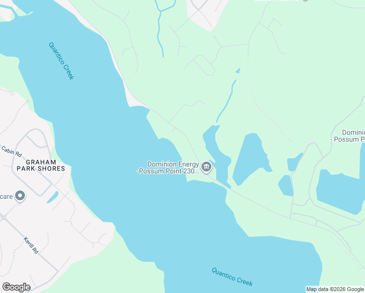 map of restaurants, bars, coffee shops, grocery stores, and more near 18324 Possum Point Road in Dumfries