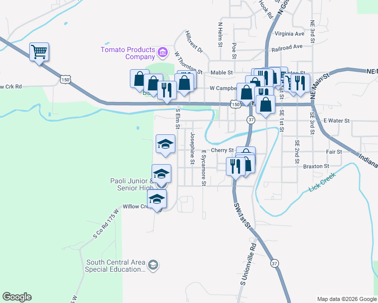 map of restaurants, bars, coffee shops, grocery stores, and more near 303 Josephine Street in Paoli