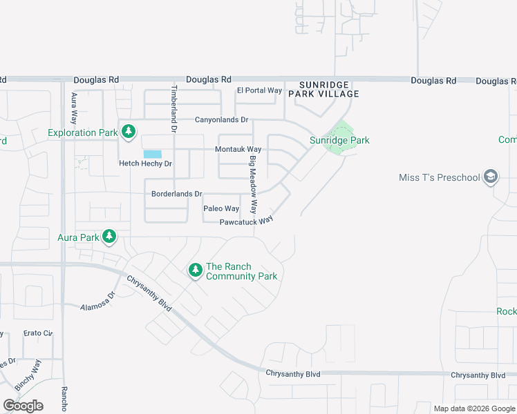 map of restaurants, bars, coffee shops, grocery stores, and more near 4129 Big Meadow Way in Rancho Cordova