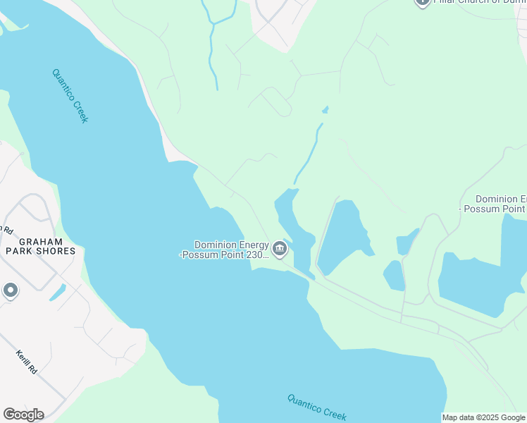 map of restaurants, bars, coffee shops, grocery stores, and more near 18327 Possum Point Road in Dumfries