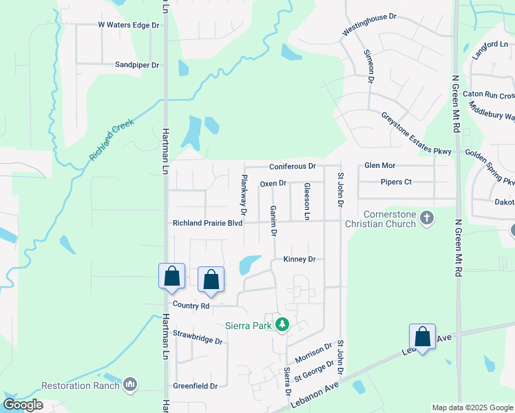 map of restaurants, bars, coffee shops, grocery stores, and more near 707 Oxen Drive in Belleville