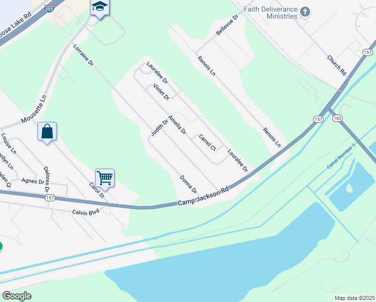 map of restaurants, bars, coffee shops, grocery stores, and more near 2435 Lorraine Drive in Cahokia