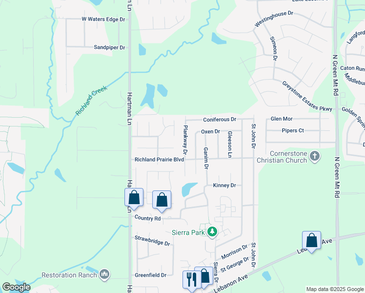 map of restaurants, bars, coffee shops, grocery stores, and more near 2320 Cotswold Circle in Belleville