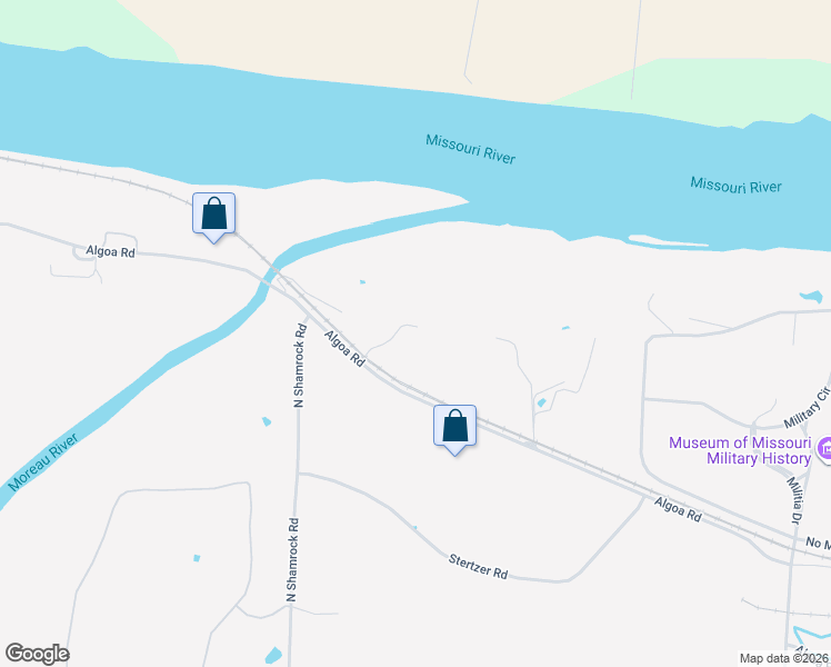 map of restaurants, bars, coffee shops, grocery stores, and more near 6101 Algoa Road in Jefferson City