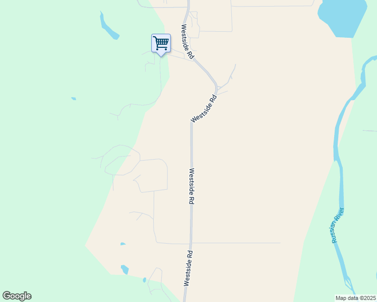 map of restaurants, bars, coffee shops, grocery stores, and more near 4707 Westside Road in Healdsburg