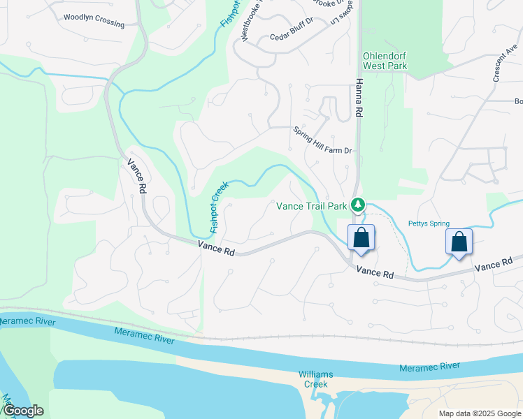 map of restaurants, bars, coffee shops, grocery stores, and more near 857 Ginger Wood Court in Ballwin