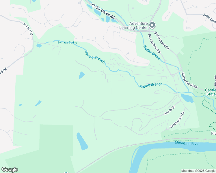 map of restaurants, bars, coffee shops, grocery stores, and more near 1020 Pershing Drive in Ballwin