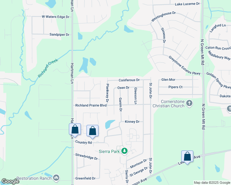 map of restaurants, bars, coffee shops, grocery stores, and more near 729 Oxen Drive in Belleville