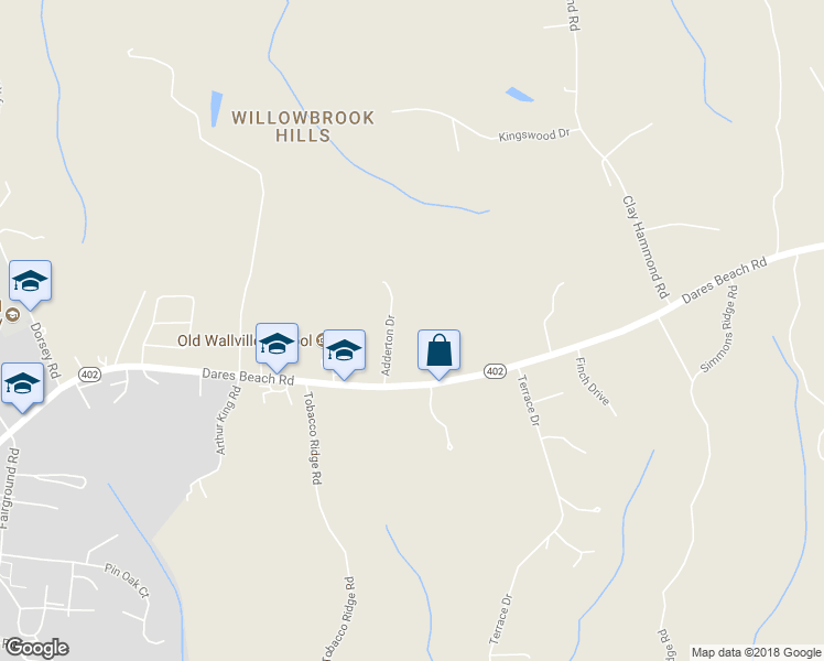 map of restaurants, bars, coffee shops, grocery stores, and more near 93 Adderton Drive in Prince Frederick