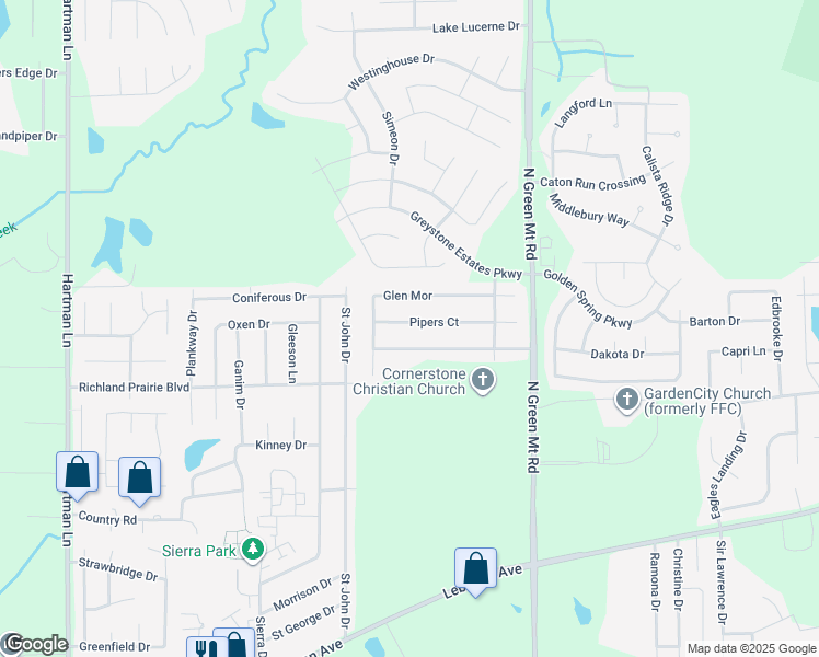map of restaurants, bars, coffee shops, grocery stores, and more near 2628 Pipers Court in Belleville