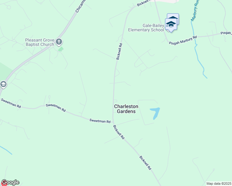 map of restaurants, bars, coffee shops, grocery stores, and more near 5250 Bicknell Road in Marbury