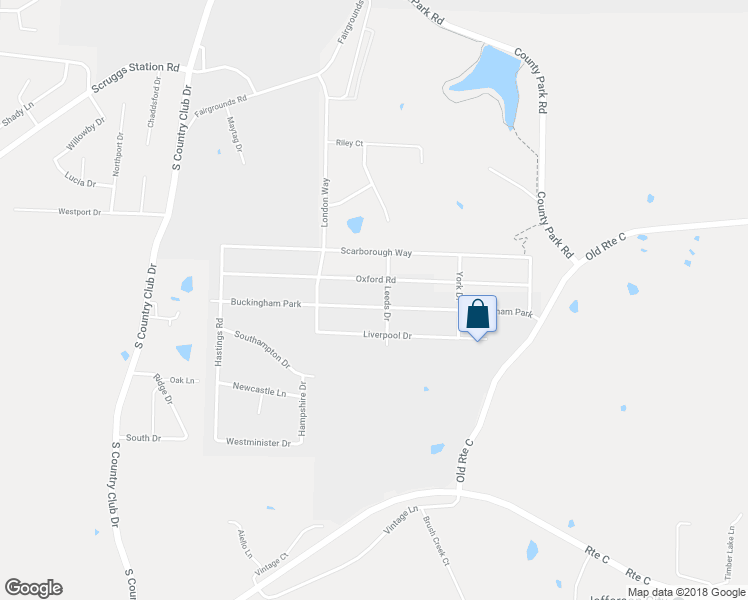 map of restaurants, bars, coffee shops, grocery stores, and more near 3908 Buckingham Park in Jefferson City