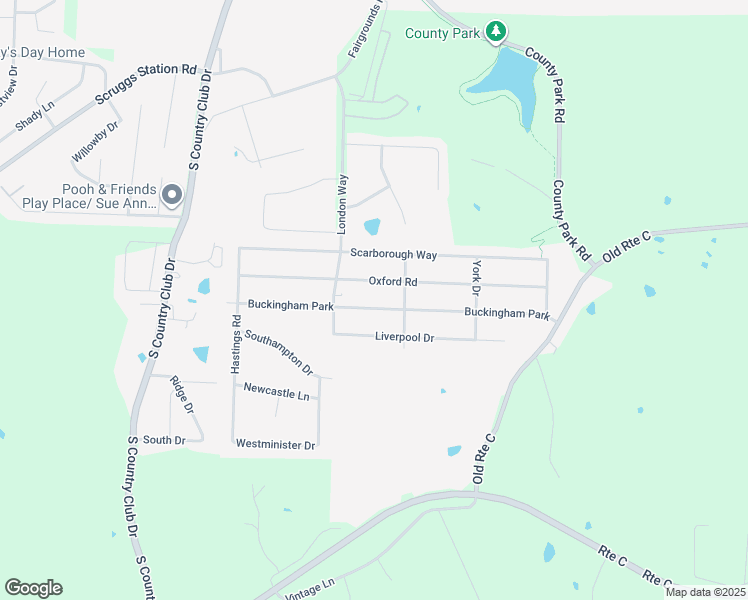 map of restaurants, bars, coffee shops, grocery stores, and more near 3908 Buckingham Park in Jefferson City