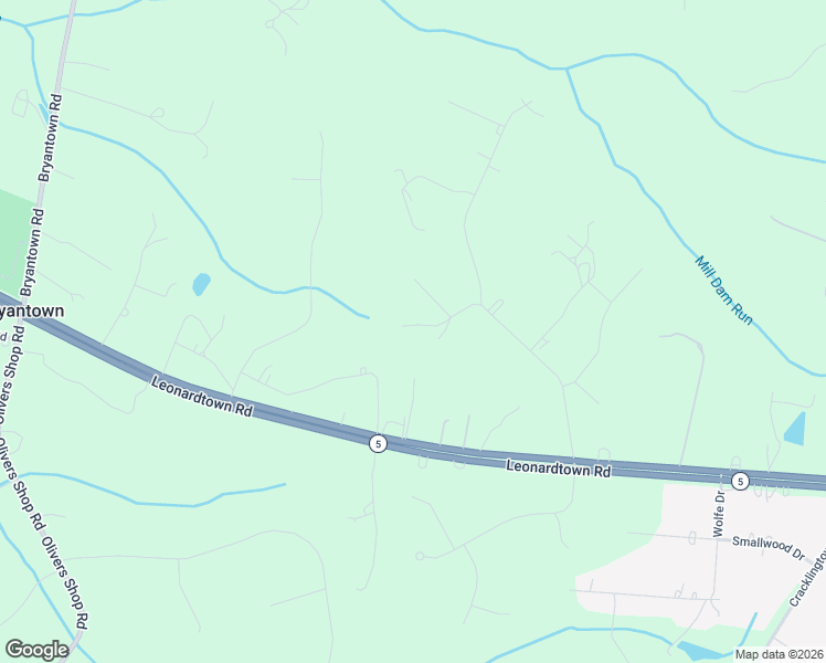 map of restaurants, bars, coffee shops, grocery stores, and more near 13955 Finn Ct in Bryantown