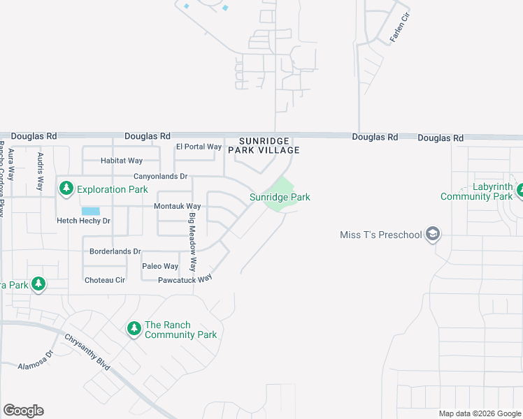 map of restaurants, bars, coffee shops, grocery stores, and more near 4041 Borderlands Drive in Rancho Cordova