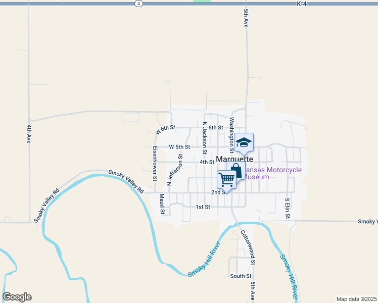 map of restaurants, bars, coffee shops, grocery stores, and more near 307 West 5th Street in Marquette