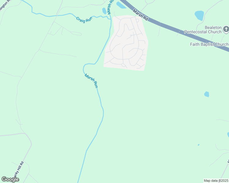 map of restaurants, bars, coffee shops, grocery stores, and more near Michael Ryan Drive in Bealeton