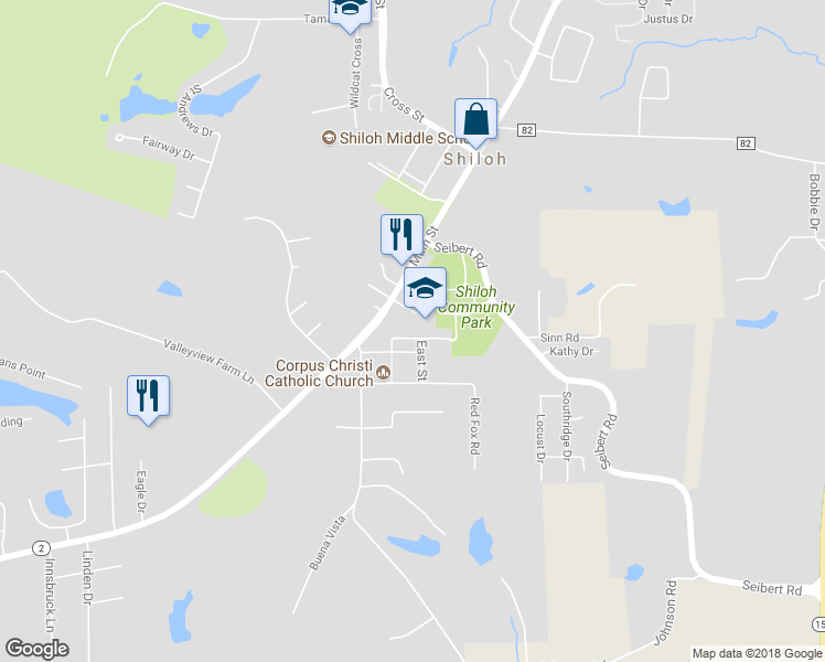 map of restaurants, bars, coffee shops, grocery stores, and more near 209 Kay Street in O'Fallon