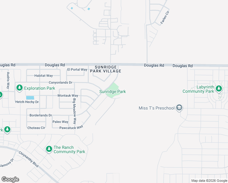 map of restaurants, bars, coffee shops, grocery stores, and more near 4041 Borderlands Drive in Rancho Cordova