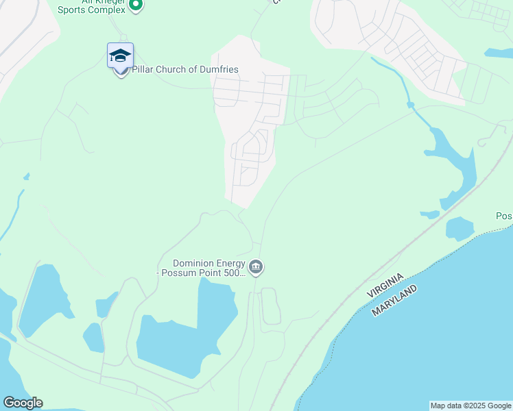 map of restaurants, bars, coffee shops, grocery stores, and more near 18210 Cockpit Point Road in Dumfries