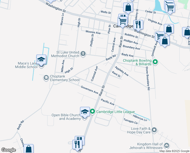 map of restaurants, bars, coffee shops, grocery stores, and more near 1306 Colonial Avenue in Cambridge