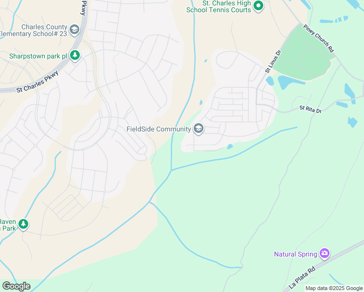 map of restaurants, bars, coffee shops, grocery stores, and more near 12296 Revolution Court in Waldorf