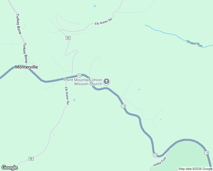map of restaurants, bars, coffee shops, grocery stores, and more near West Virginia 15 in Valley Head