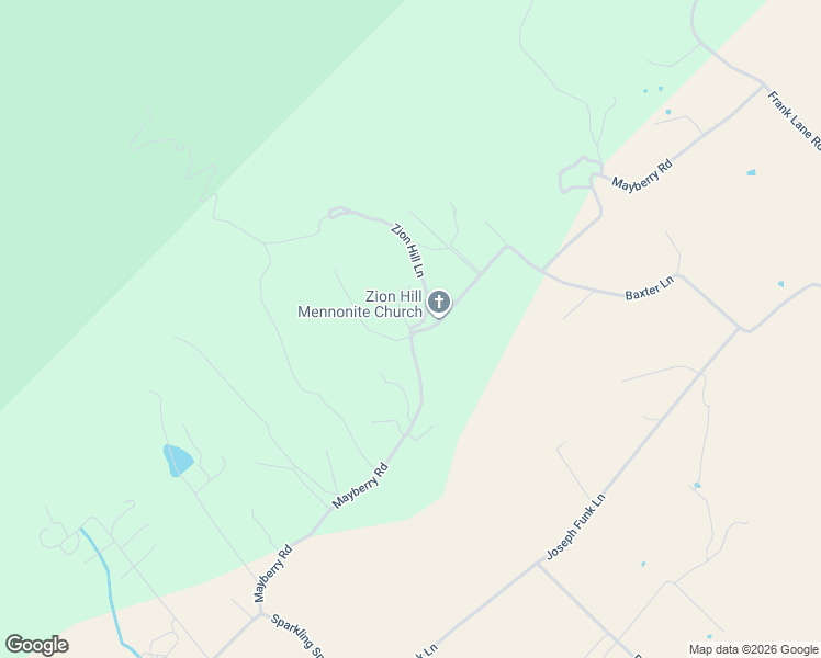 map of restaurants, bars, coffee shops, grocery stores, and more near 8475 Zion Hill Lane in Singers Glen