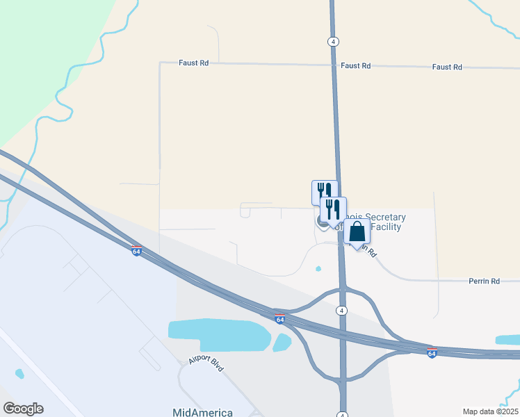 map of restaurants, bars, coffee shops, grocery stores, and more near 9233 State Route 4 in Mascoutah