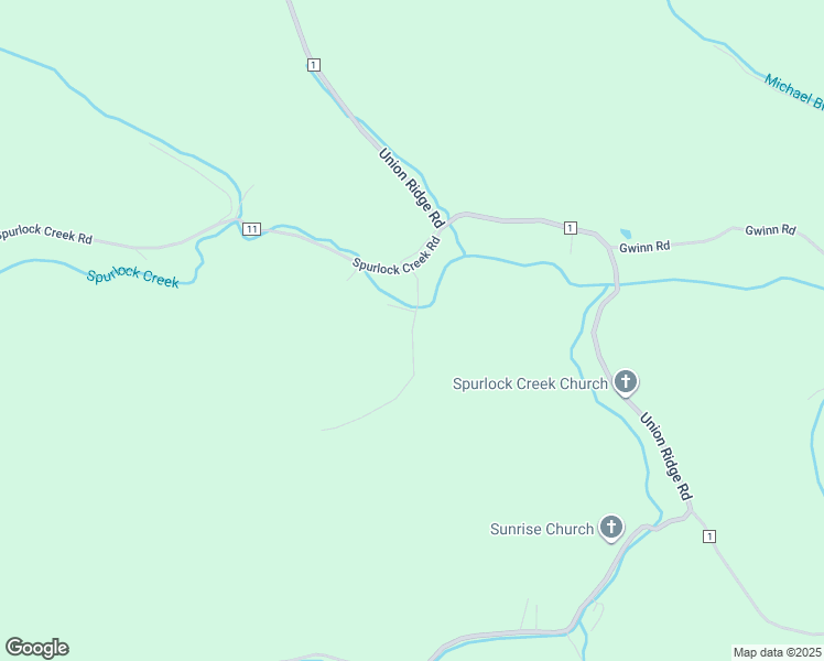 map of restaurants, bars, coffee shops, grocery stores, and more near Nicely Road in Ona