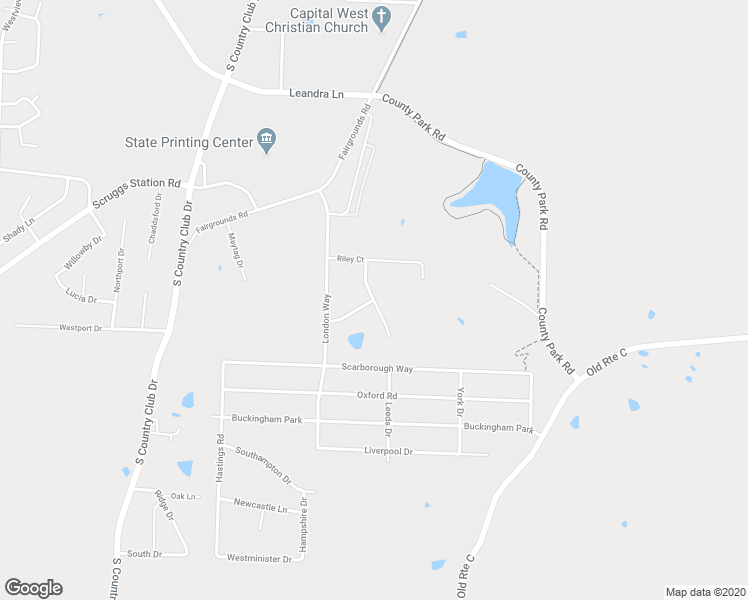 map of restaurants, bars, coffee shops, grocery stores, and more near Morgan Court in Jefferson City