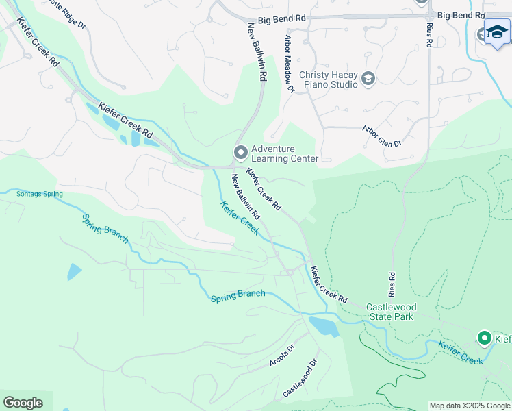 map of restaurants, bars, coffee shops, grocery stores, and more near 926 New Ballwin Road in Ballwin