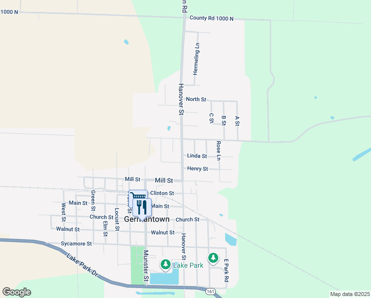 map of restaurants, bars, coffee shops, grocery stores, and more near 204A Old Carlyle Road in Germantown