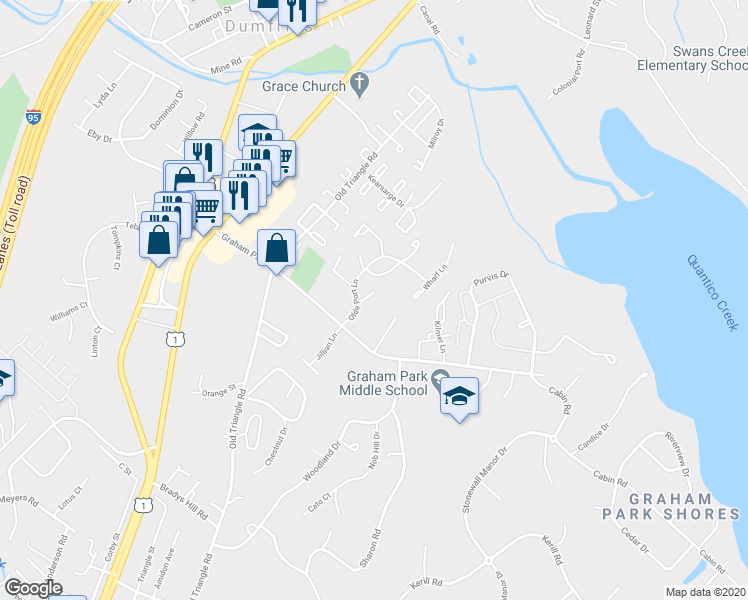 map of restaurants, bars, coffee shops, grocery stores, and more near 3709 Mainsail Cove in Triangle