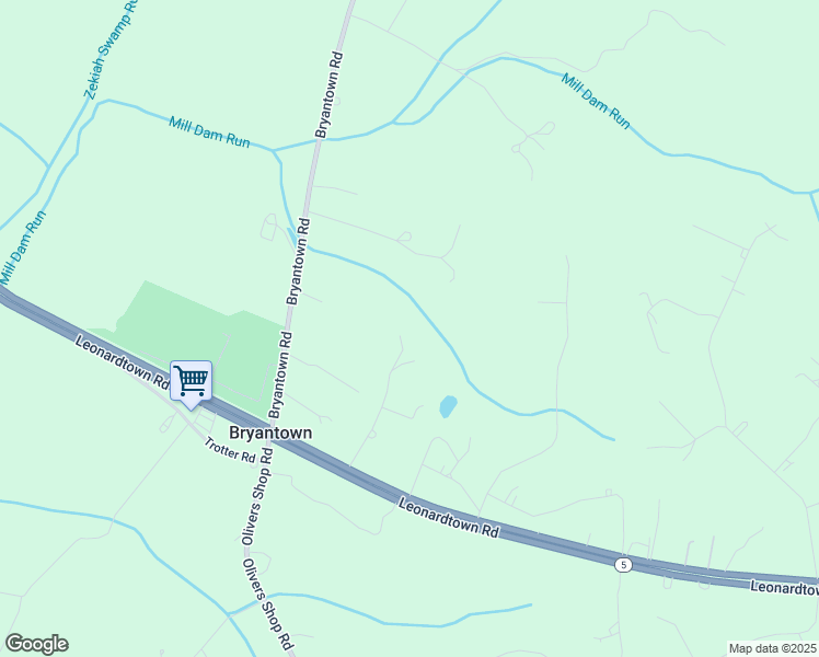 map of restaurants, bars, coffee shops, grocery stores, and more near 5605 Lewisville Place in Bryantown