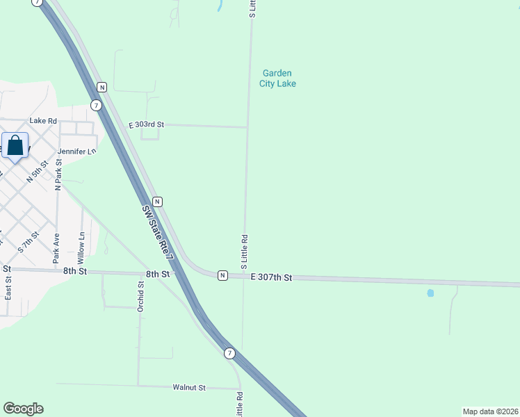 map of restaurants, bars, coffee shops, grocery stores, and more near 30418 South Little Road in Garden City