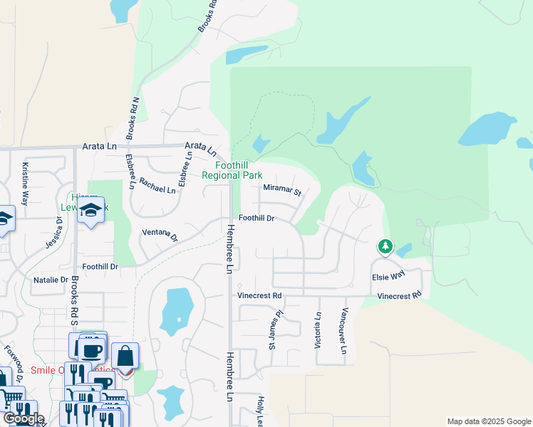 map of restaurants, bars, coffee shops, grocery stores, and more near 1014 Foothill Drive in Windsor
