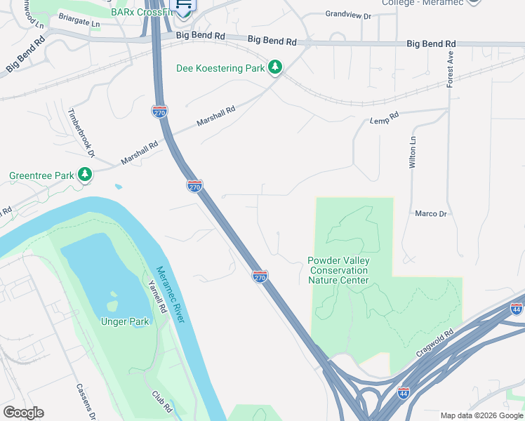 map of restaurants, bars, coffee shops, grocery stores, and more near 1406 Neffwold Lane in Kirkwood
